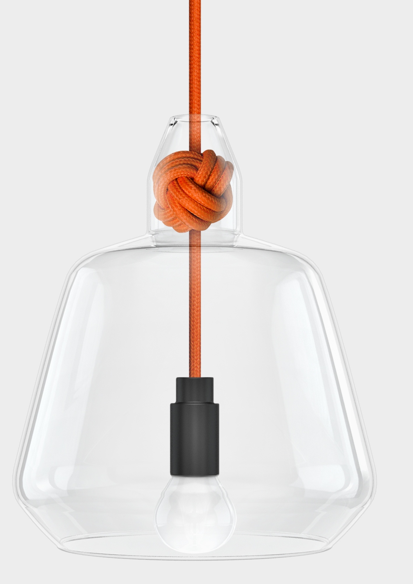 Knot lamp large Pendelleuchte Vitamin-orange