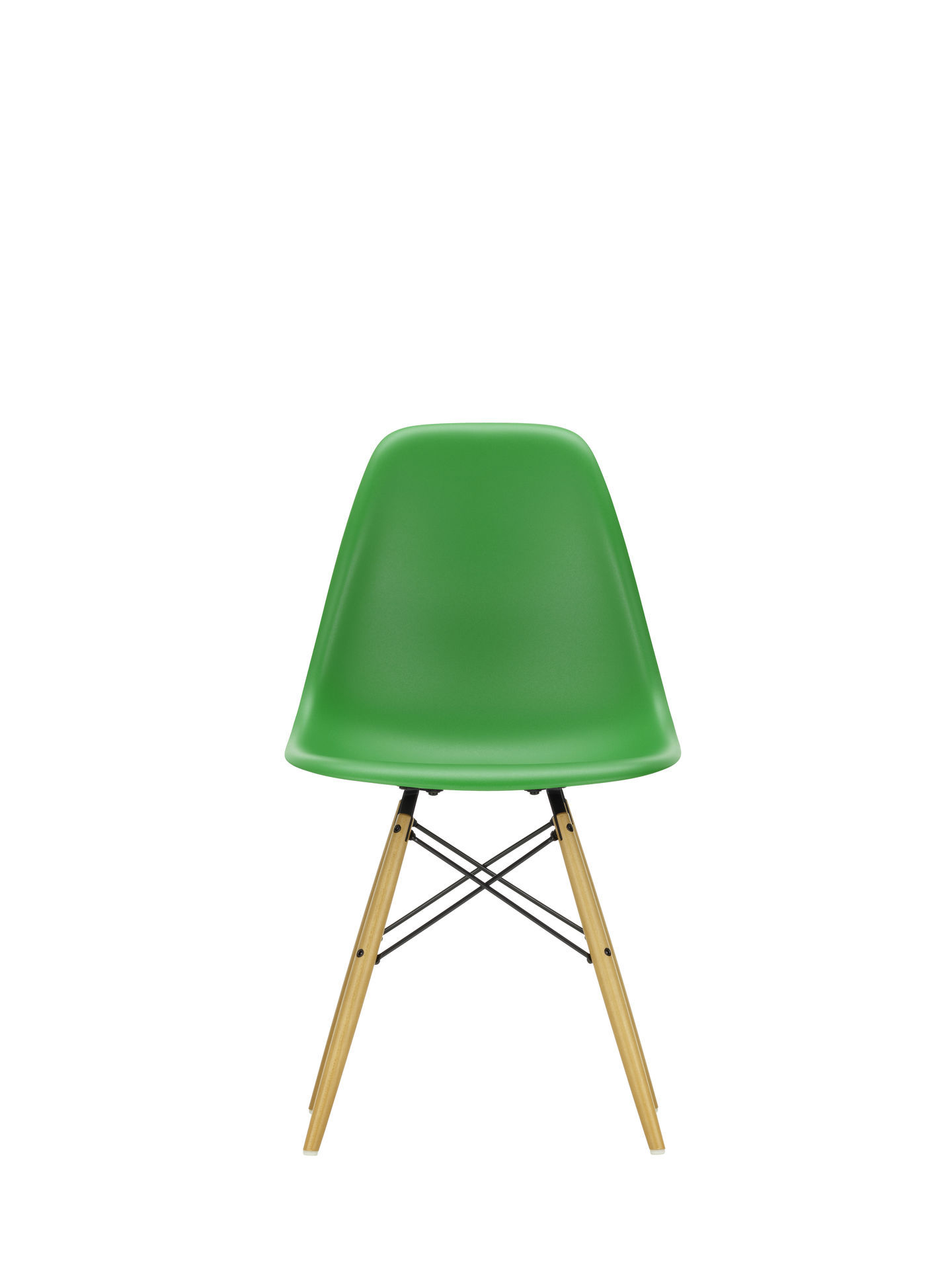 Eames Plastic Side Chair DSW Chair Vitra Maple dark - green