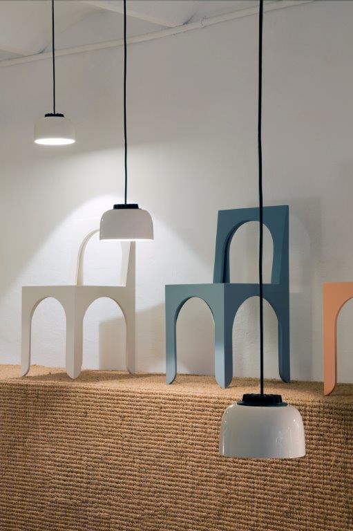 Headhat Ceramic Pendant Light Santa & Cole