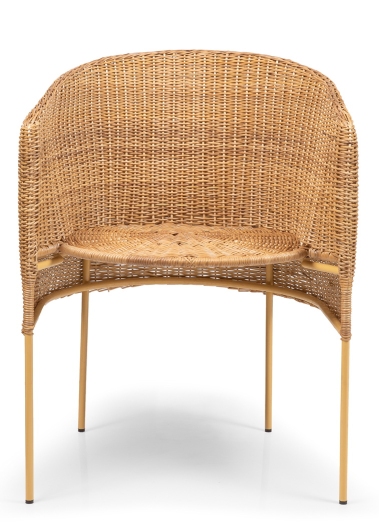 Caribe Natural Dining Chair Chair Outdoor ames Raw natural material / Yellow