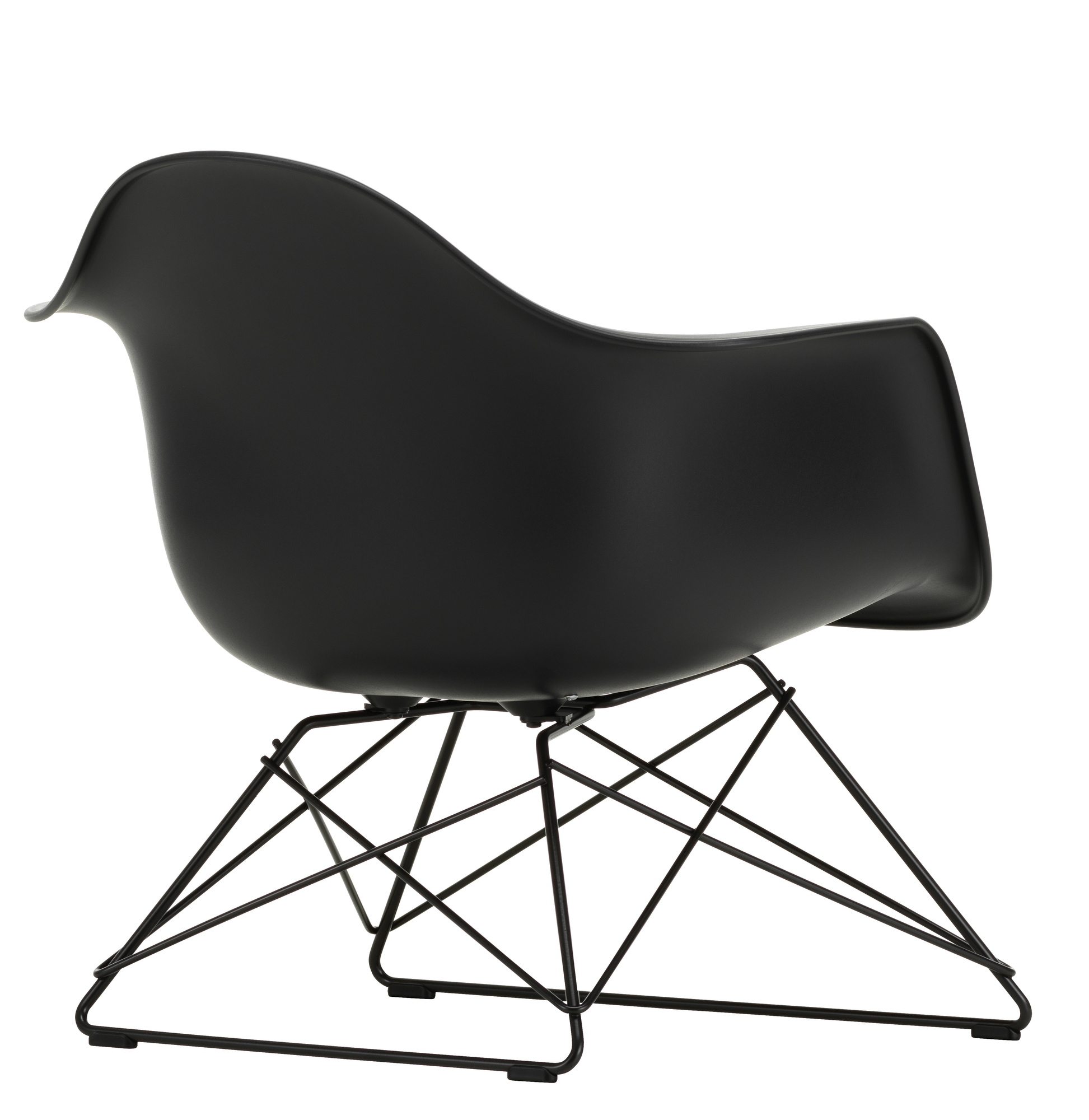 Eames Plastic Arm Chair RAR Rocking Chair Vitra Maple yellowish - Chrom - White