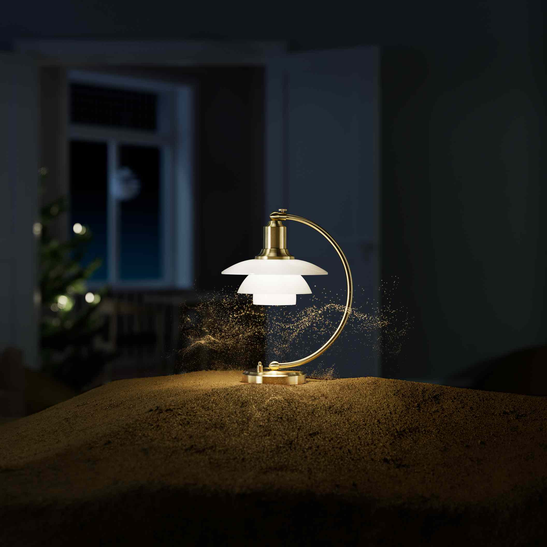 PH 2/2 Luna Table Lamp Brass / Opal Glass Louis Poulsen LIMITED EDITION