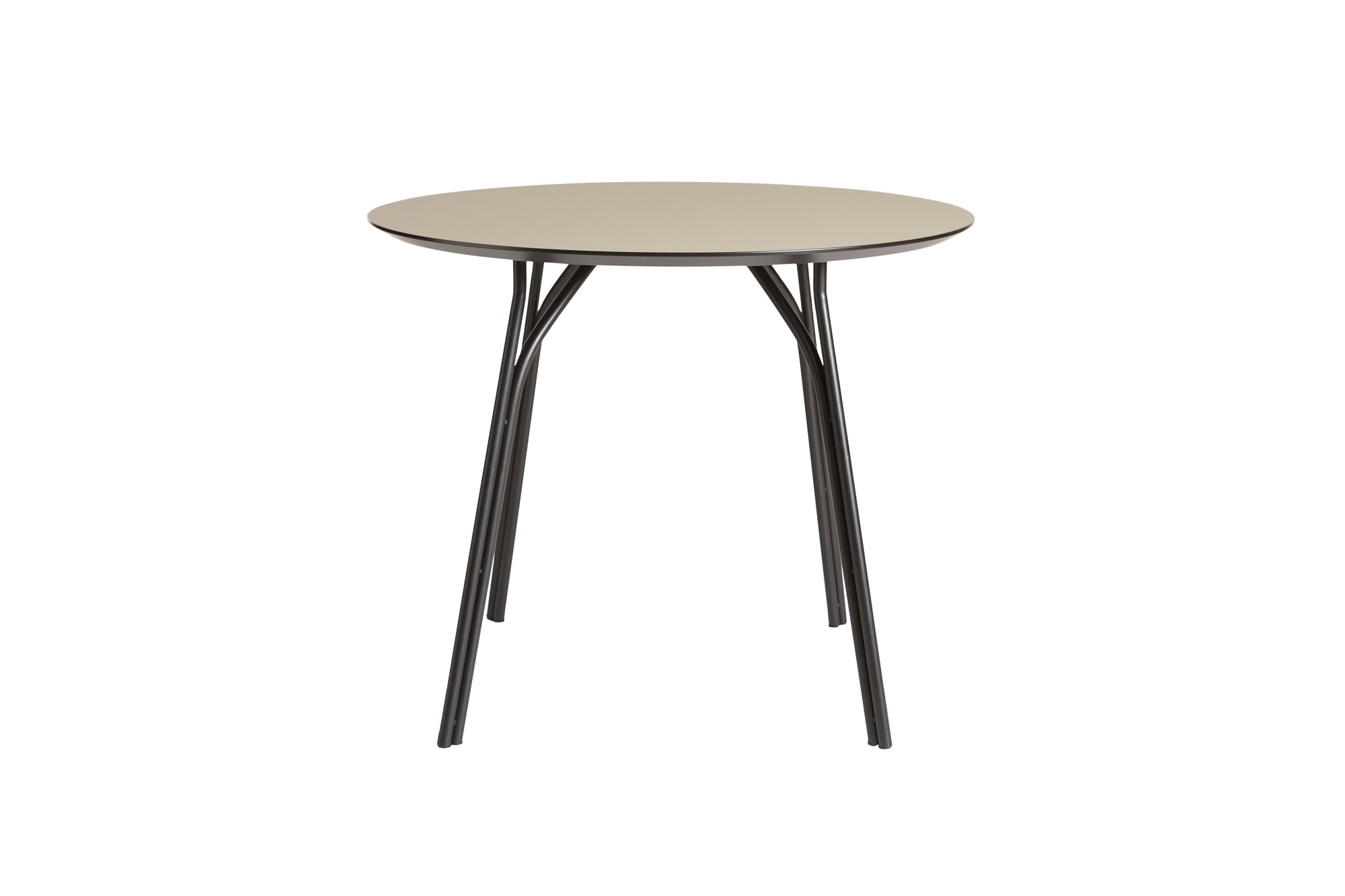Tree Dining Table Ø90 Tabletop Beige Legs Black Woud