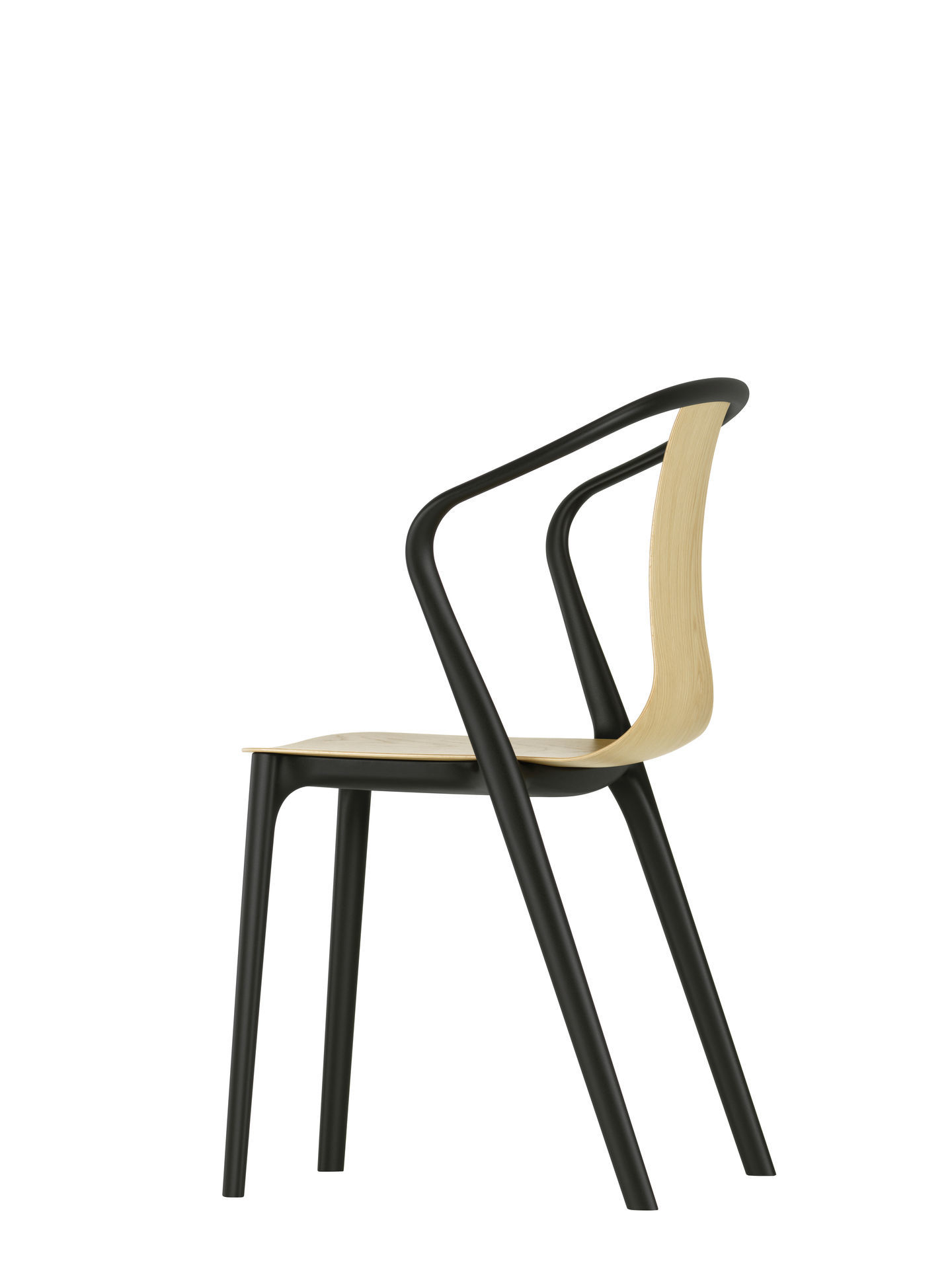 Belleville Armchair Wood Chair Vitra