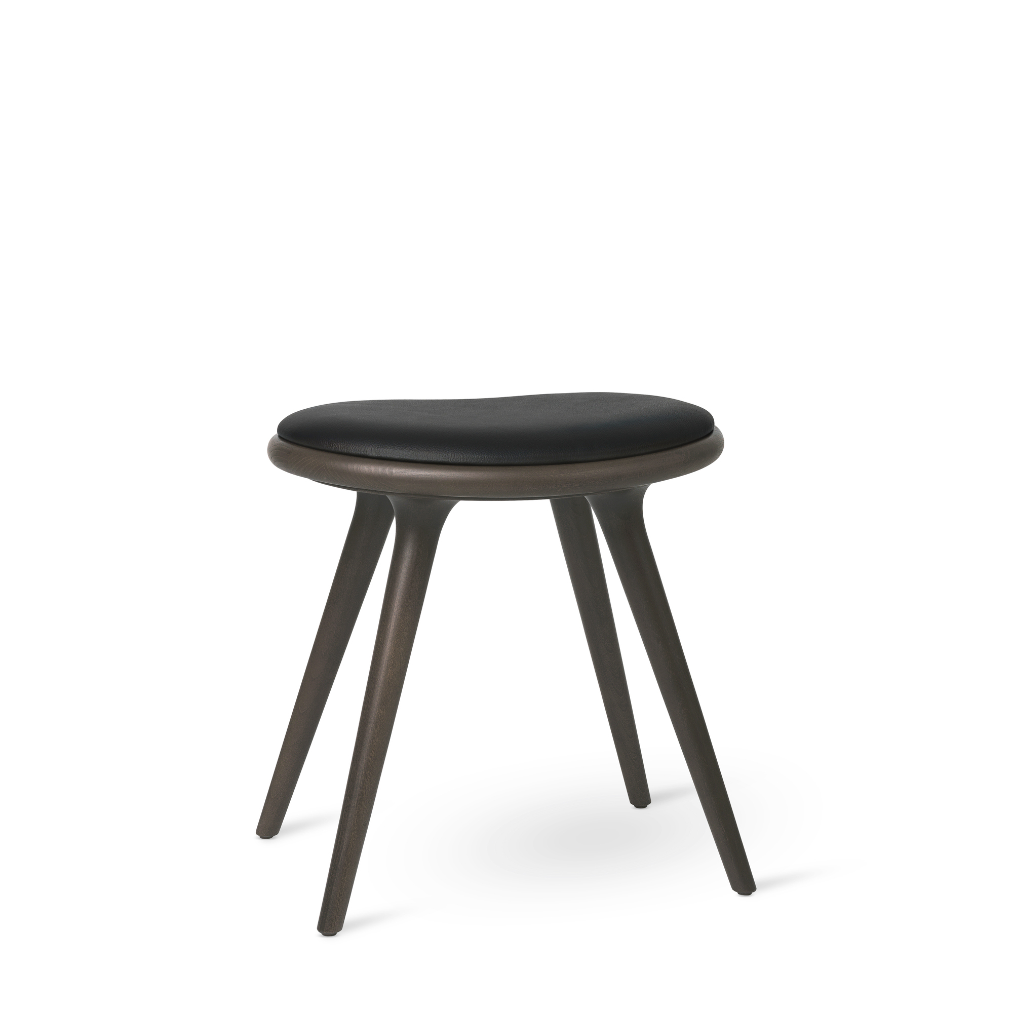 Stool / Bar stool Sirka grey colored solid beech Mater