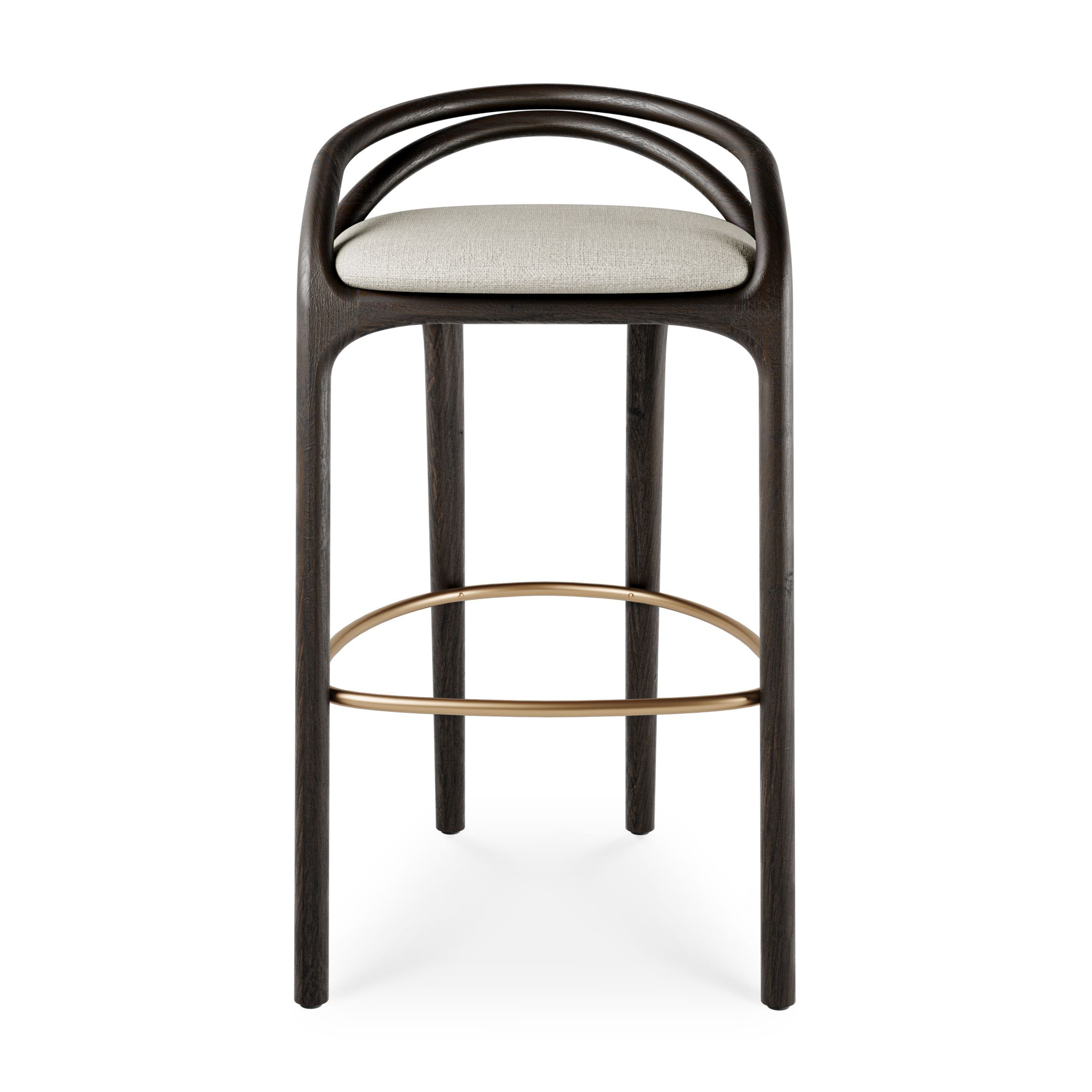 Aleta Barstool brass-colored - beige Morpho