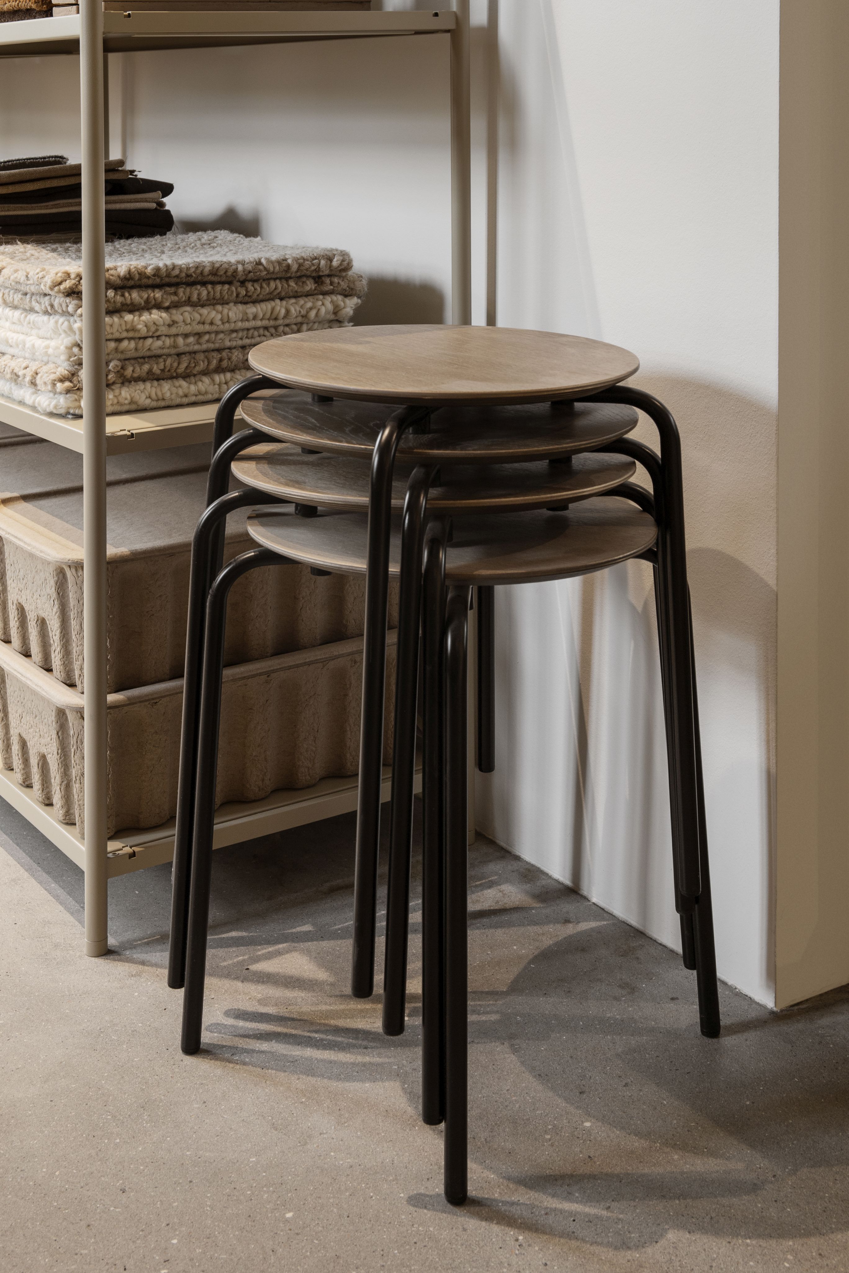 Herman Stool Black Frame Ferm Living
