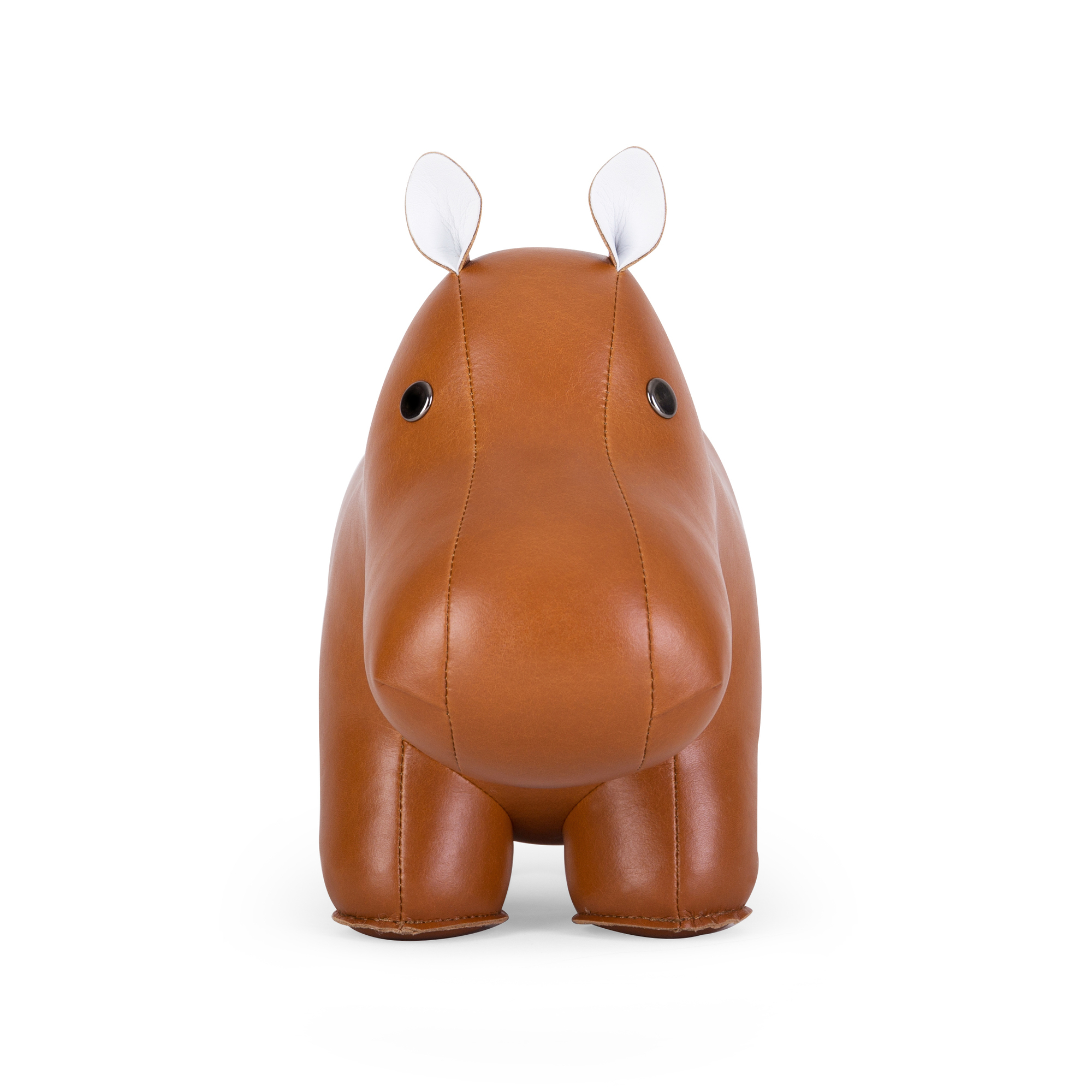 Doorstop Classic Hippo Tan/White Züny