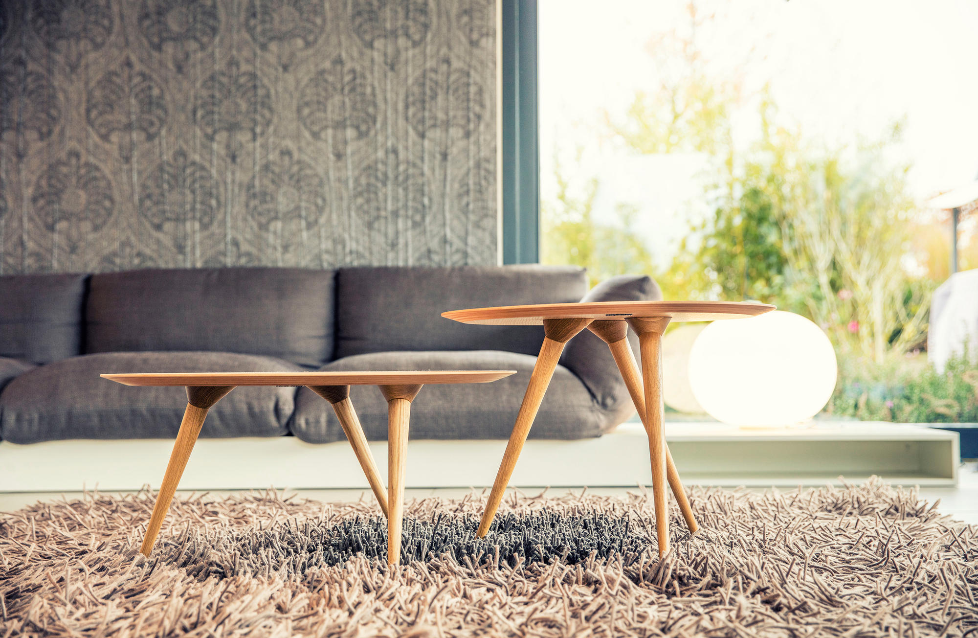 Turn low side table natural oak Maigrau