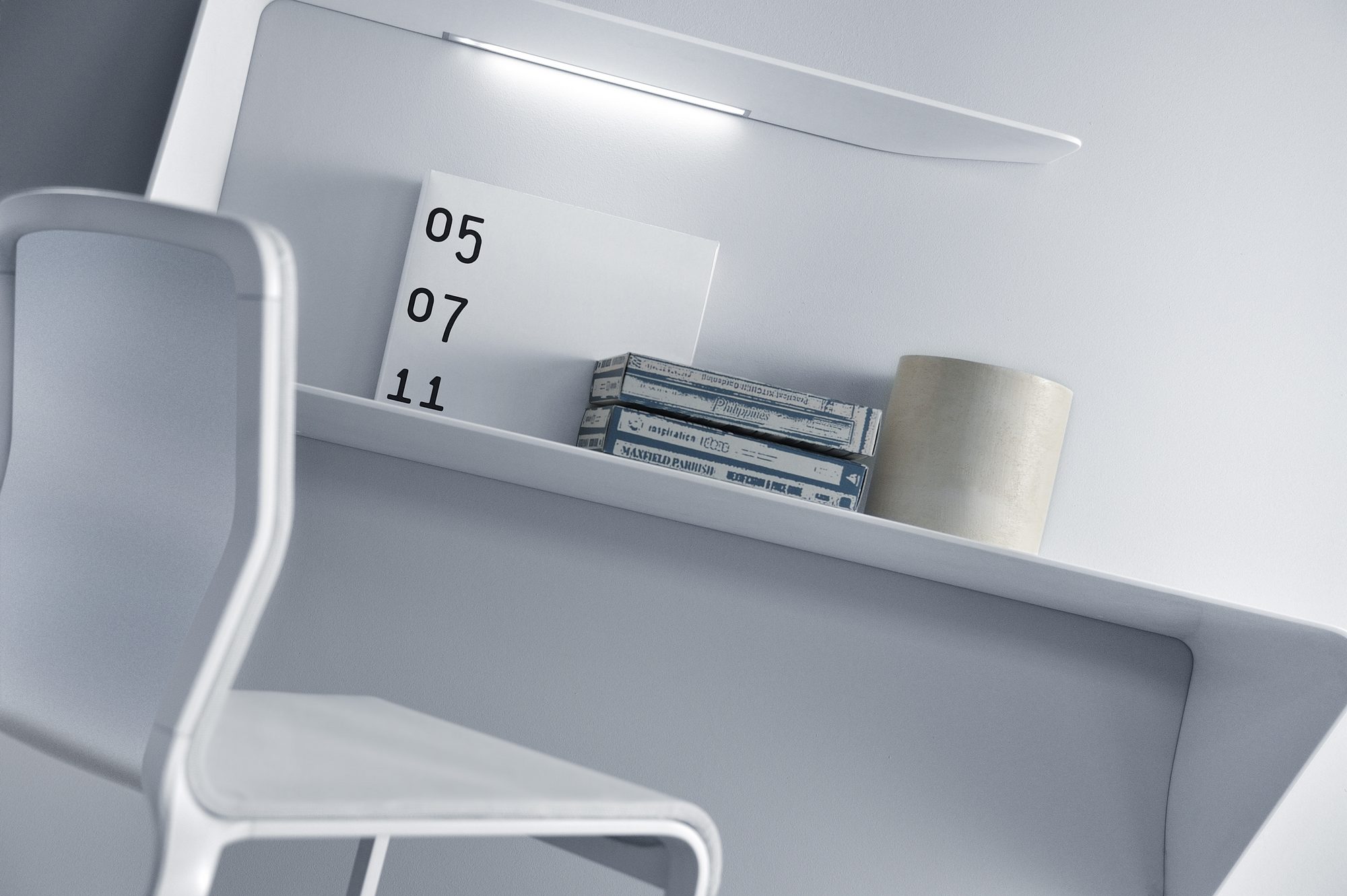 Mamba rack / wall bureau with LED MDF Italia