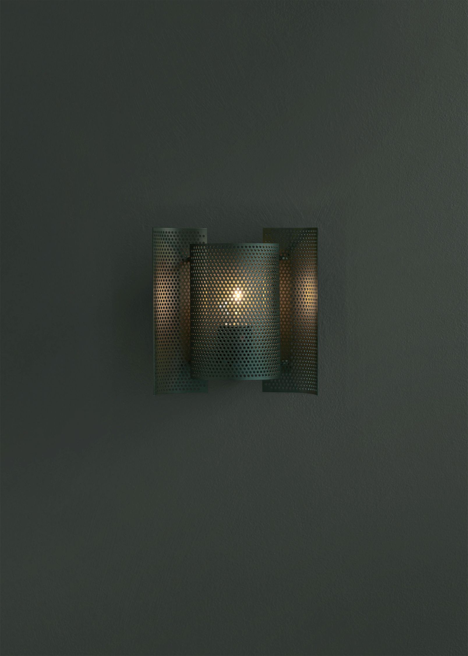 Butterfly perforated Wall lamp dark green Northern