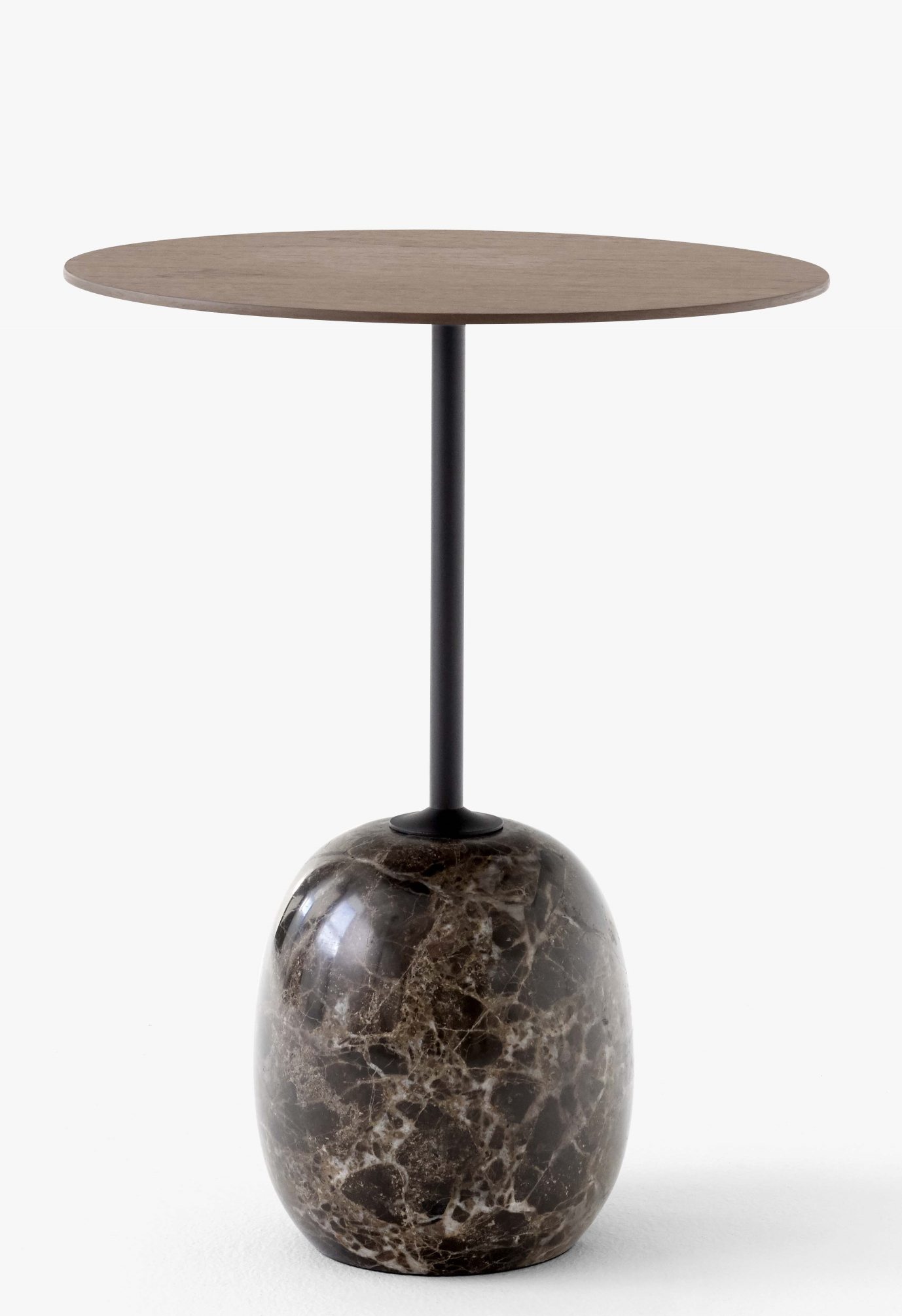 Lato LN8 side table with wooden top WALNUT/MARBLE EMARADOR AndTradition SINGLE PIECES