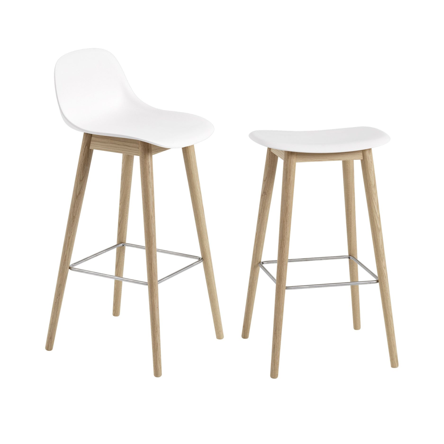 Fiber Counter Stool Bar Stool with Backrest H 65 cm Muuto