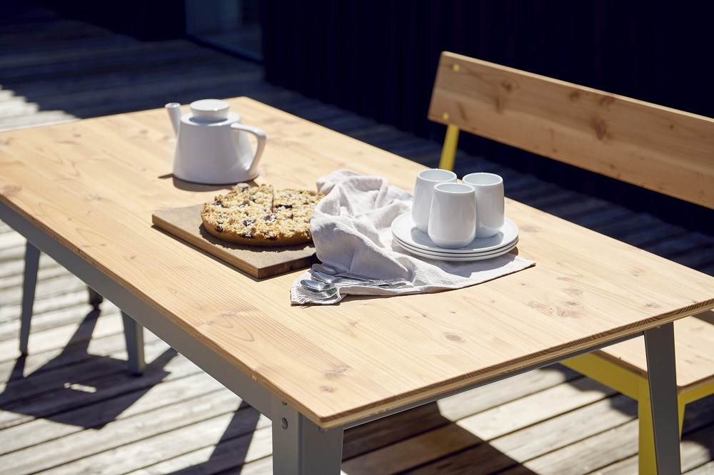 6Grad Outdoor bench with Backrest 125 cm Jan Cray