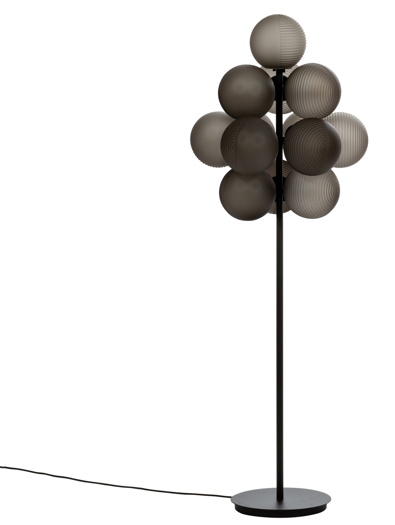 Stellar Grape Big Floor lamp Pulpo Smoke grey - Black