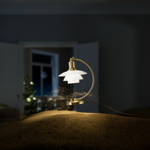 PH 2/2 Luna Table Lamp Brass / Opal Glass Louis Poulsen LIMITED EDITION
