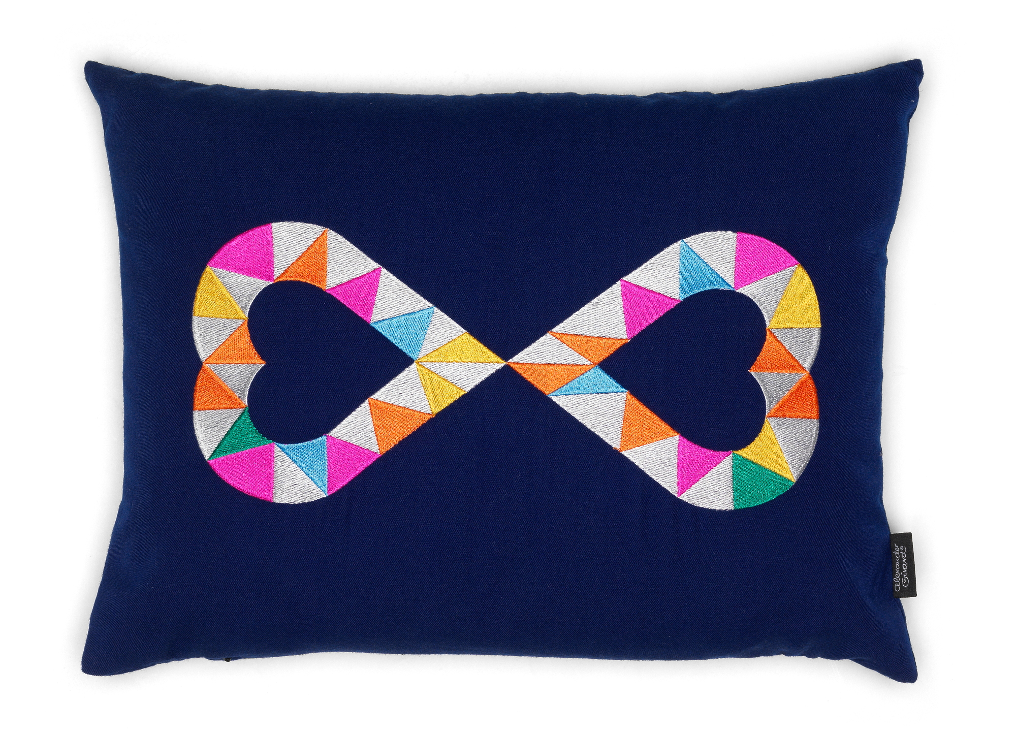 Embroidered Pillow Double Heart 2 Vitra