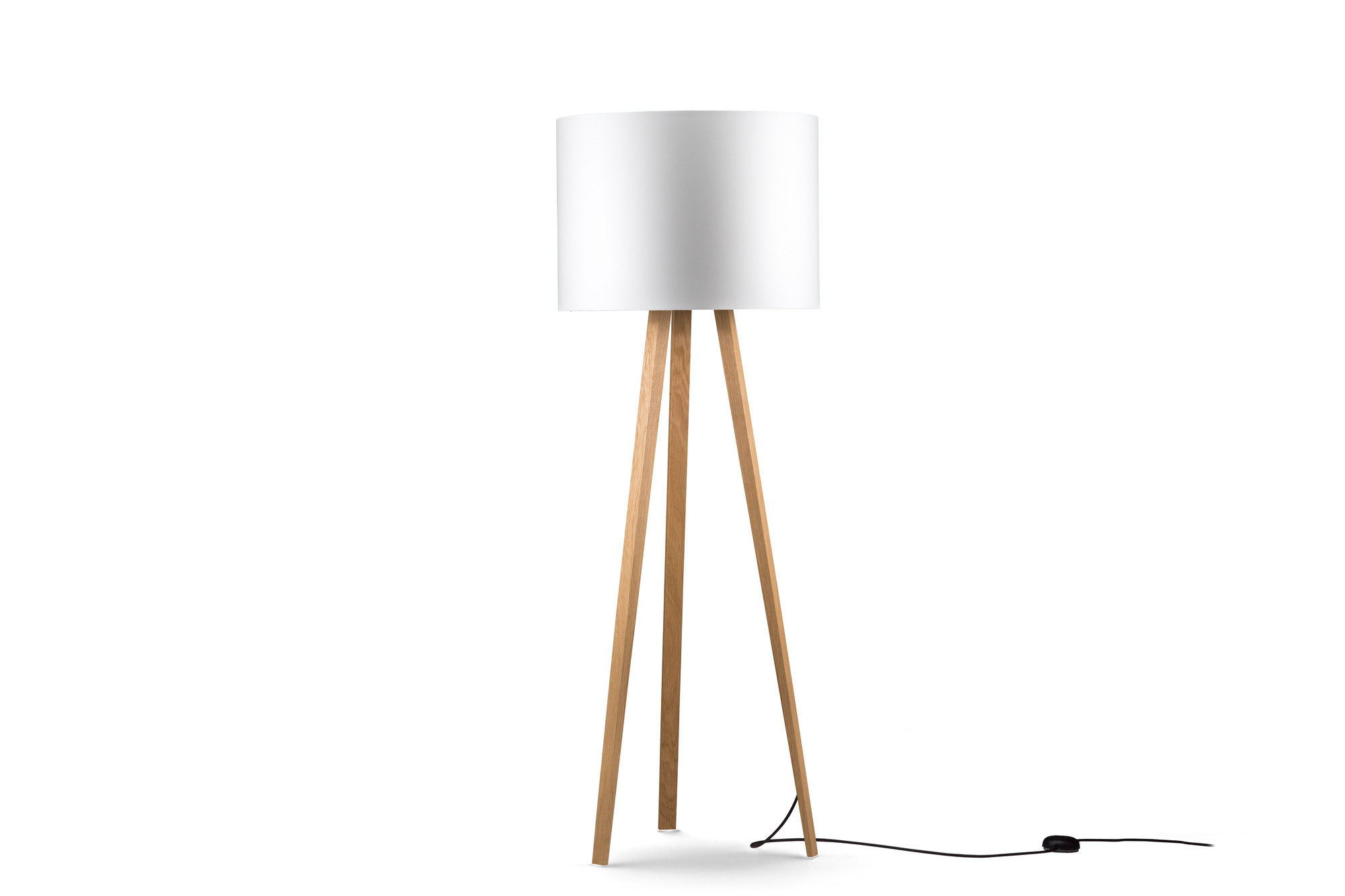 Luca floor lamp natural oak / white Maigrau