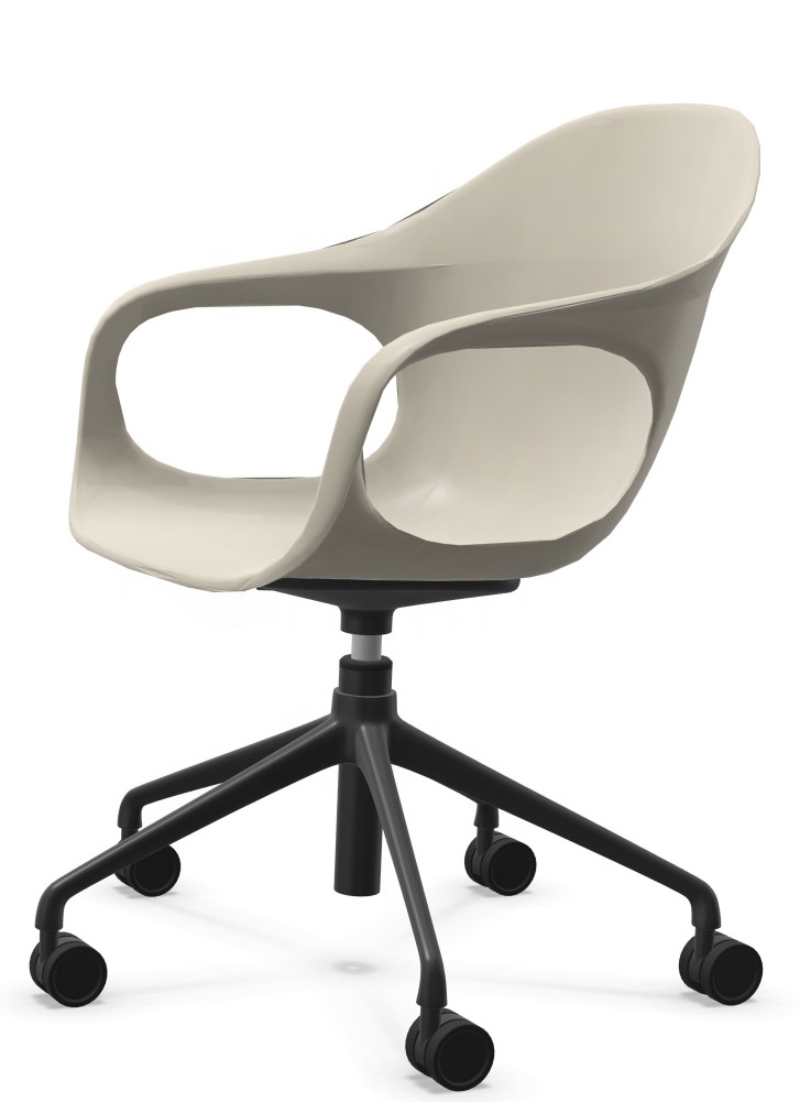 Elephantino armchair five-star frame with castors Kristalia
