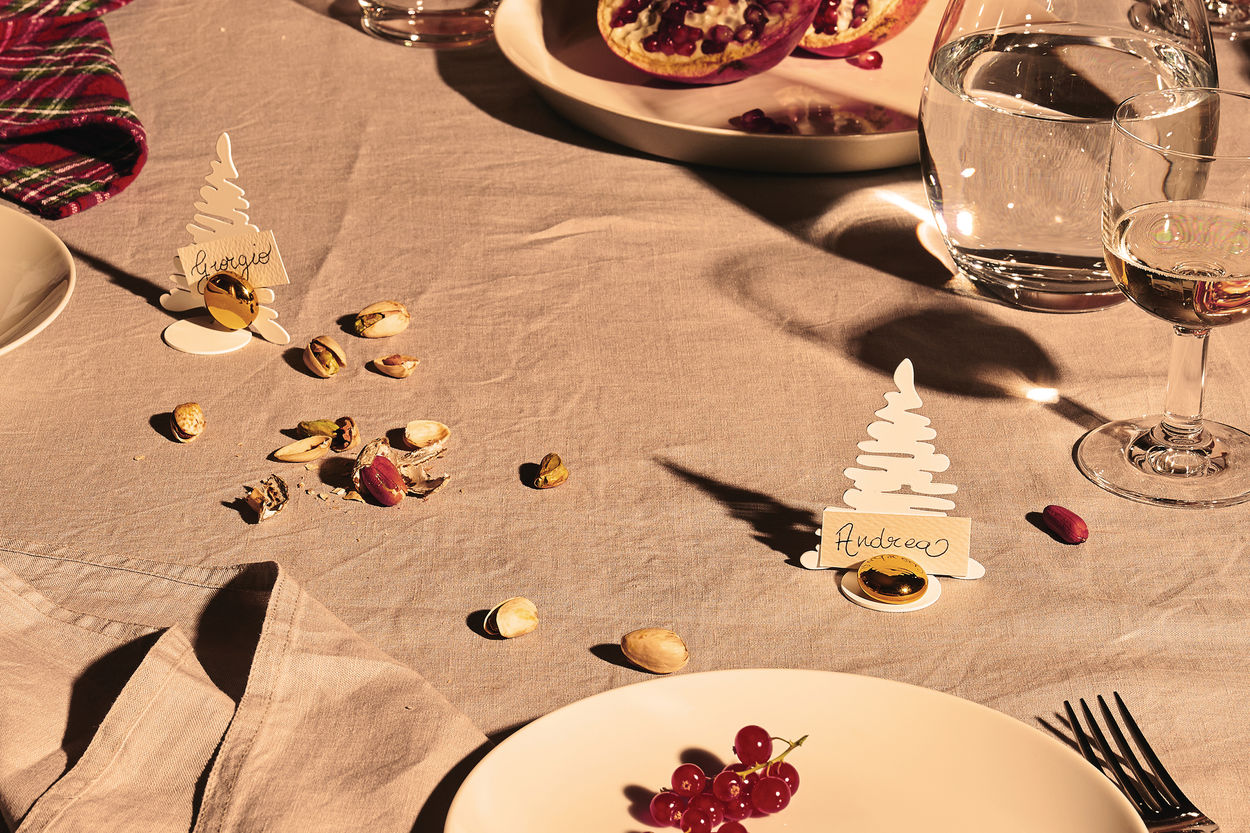 Barkplace Tree Place Card Holder Christmas White Alessi SINGLE PIECE