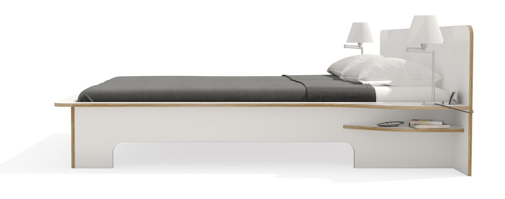 Plane Double bed Müller Möbelwerkstätten