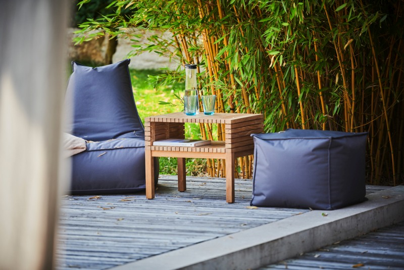 Samoa Side Table with Storage Tray Outdoor Jan Kurtz