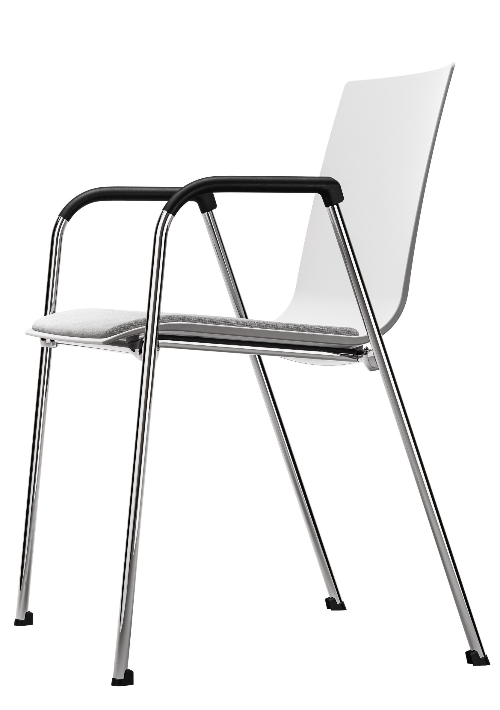 S 260 SPF Chair with armrest and mirror upholstery Thonet 