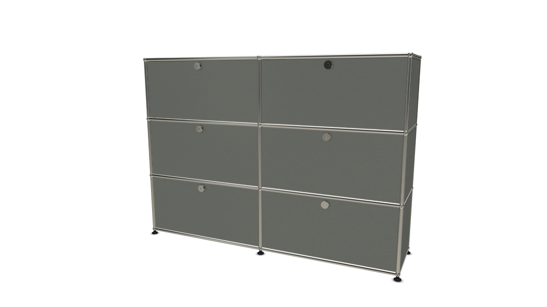 USM Haller Highboard 6 Klappen mittelgrau