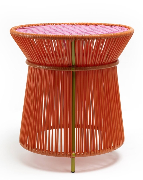 Caribe Basket Table Outdoor ames Orange / Bubblegum Pink / Curry Yellow