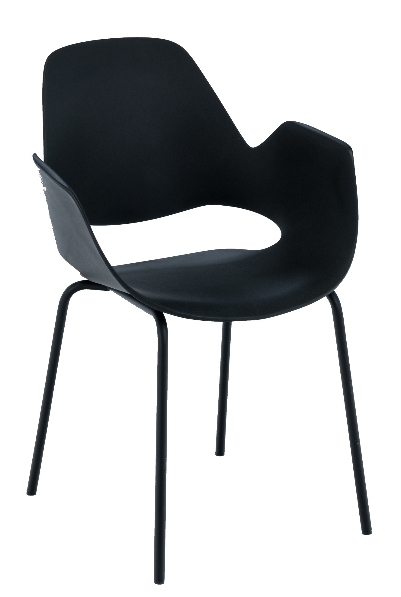 Falk Armchair Legs in black powder coated metal Houe