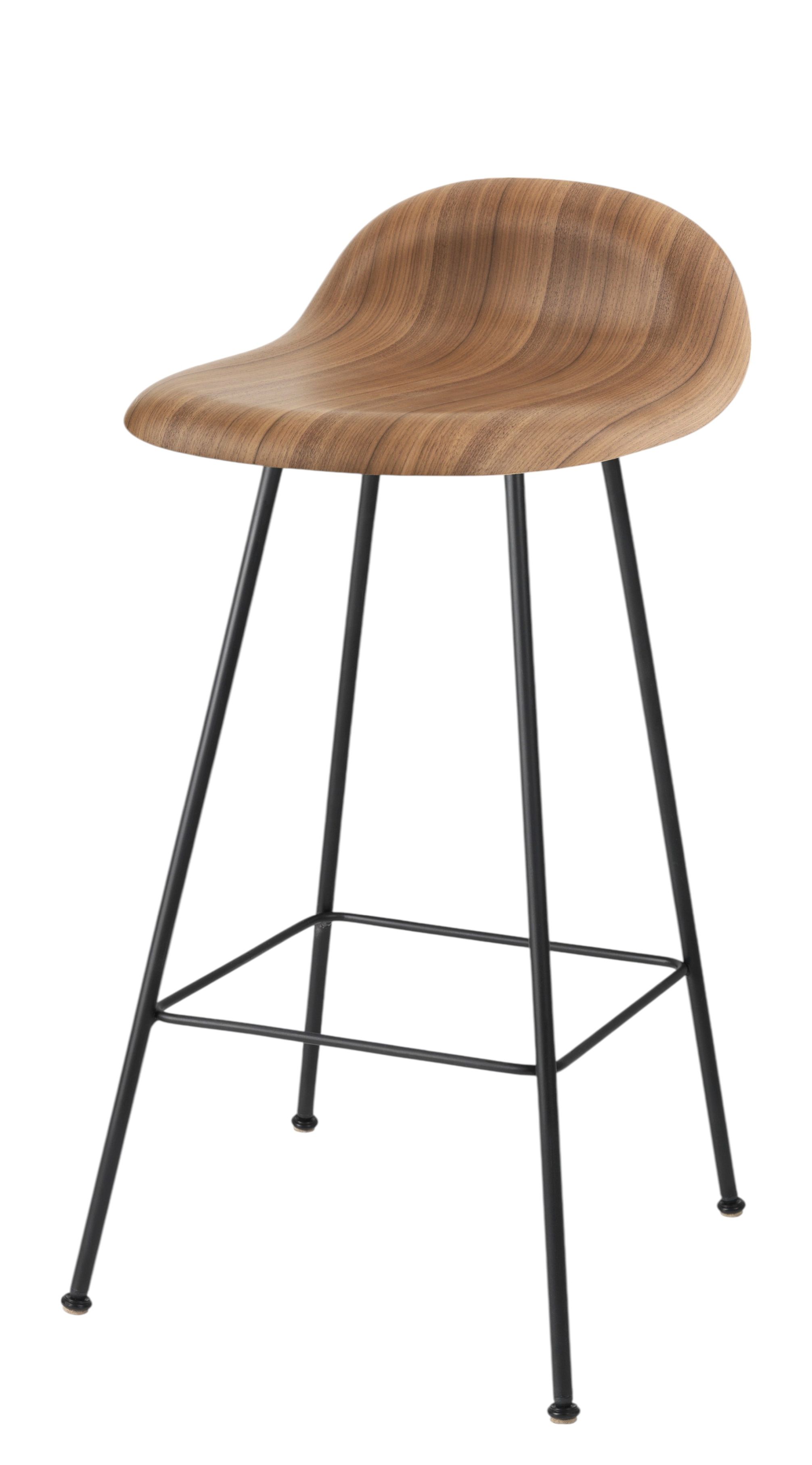 3D Barstool 65 Walnut - Felt Glides Gubi