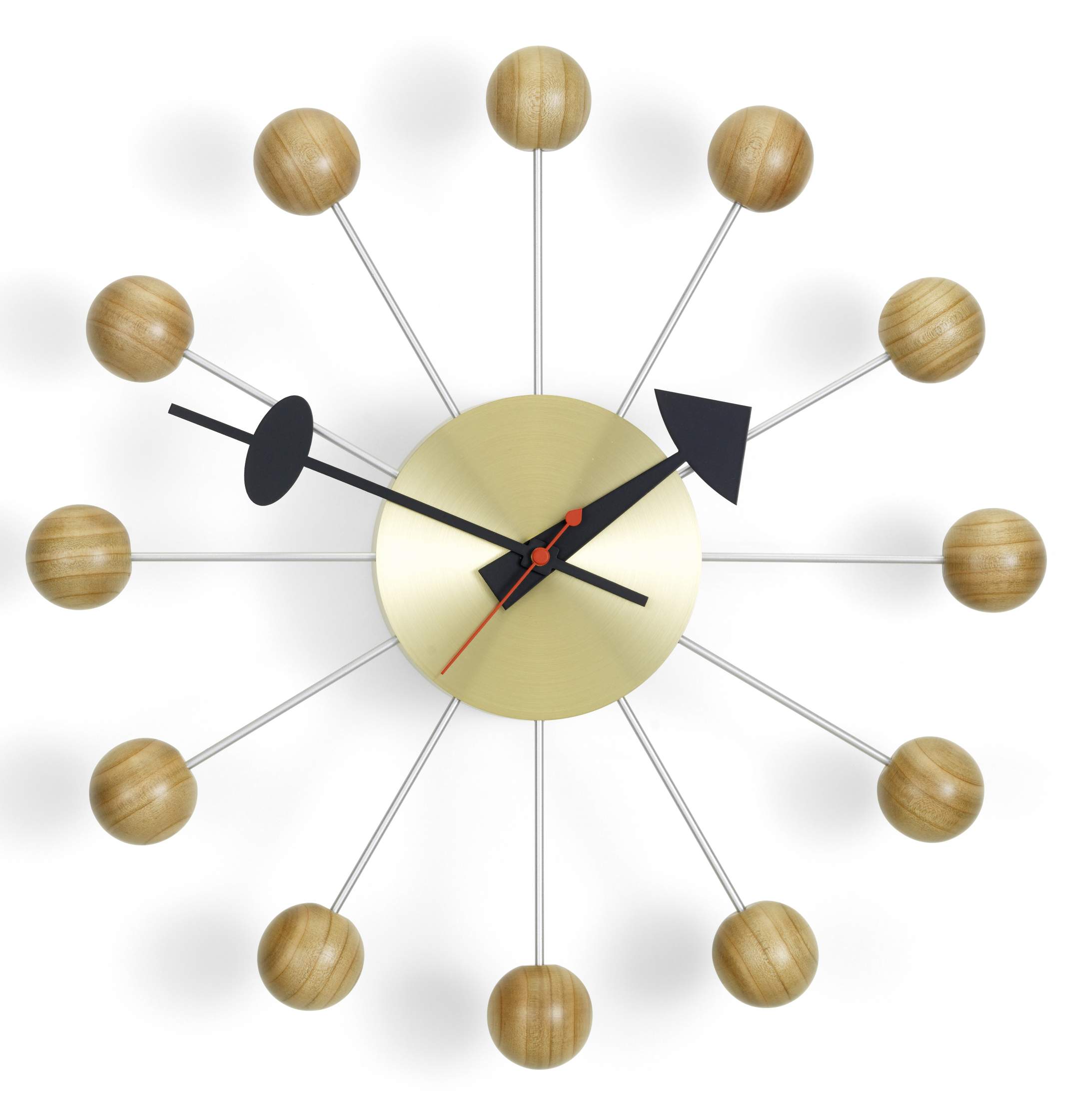 Ball Clock cherry wood Vitra
