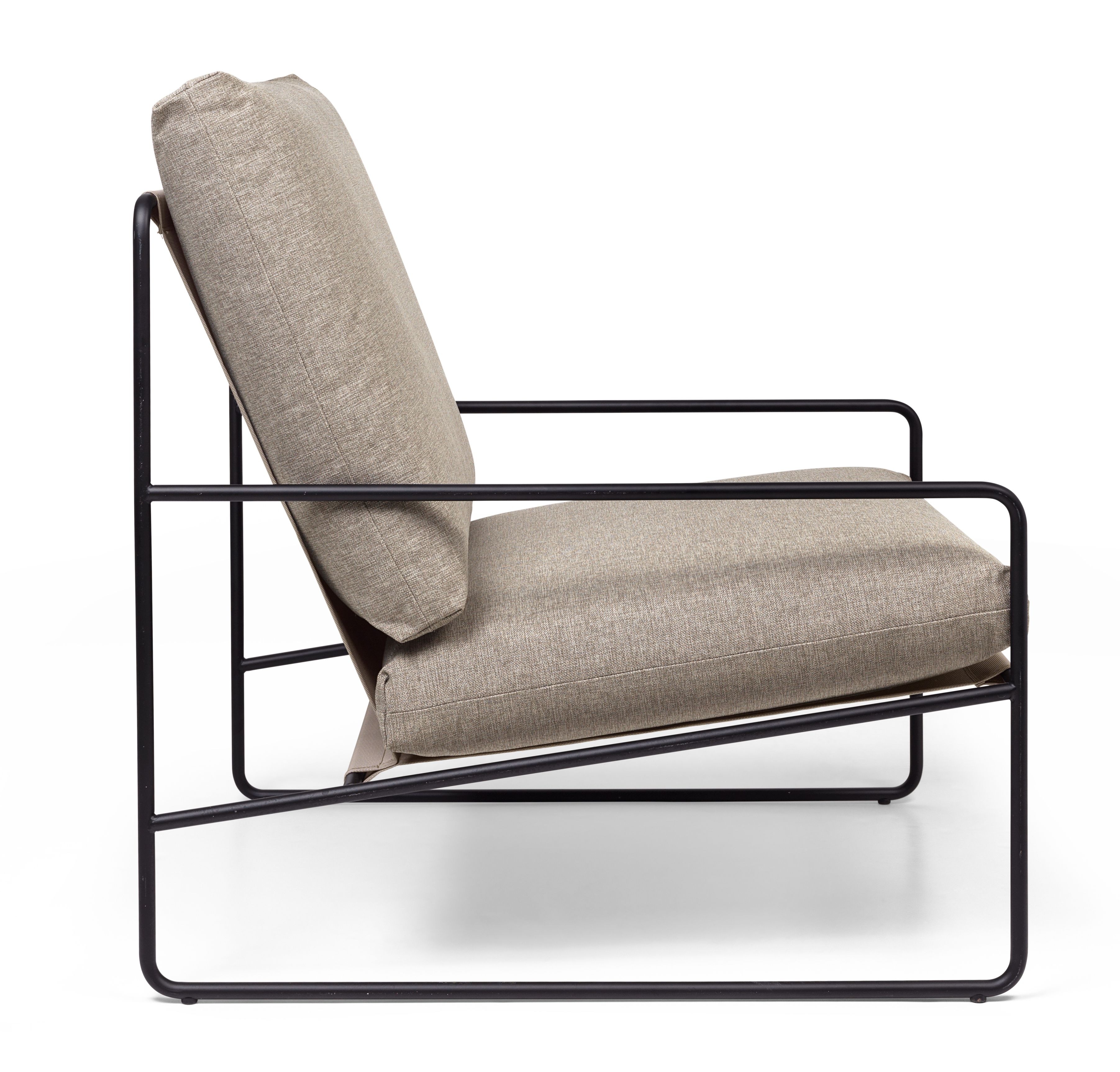 Desert 1 Seater Outdoor Armchair Black Frame Ferm Living 