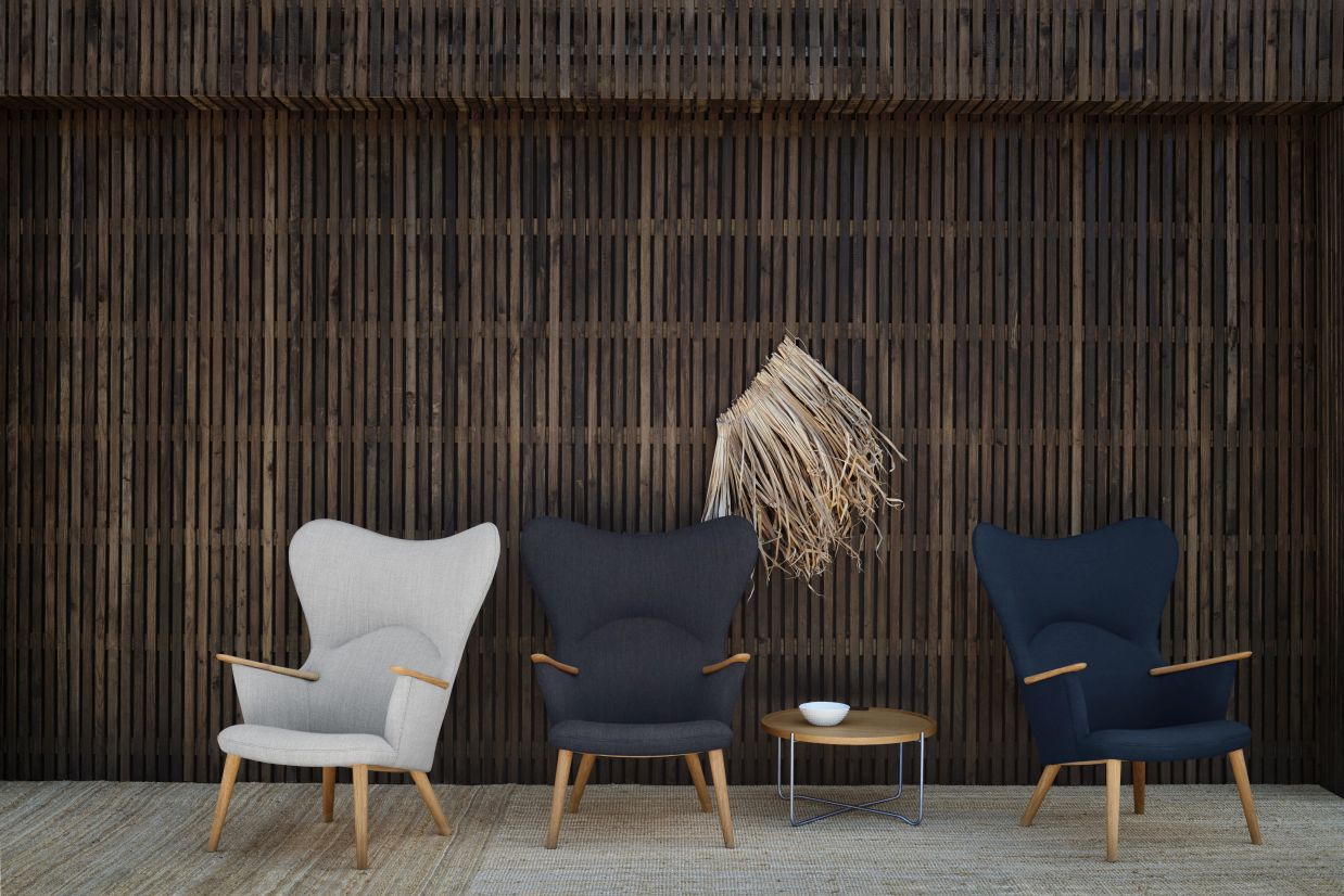 CH78 Mama Bear Lounge Chair Fiord 0151 Carl Hansen & Søn