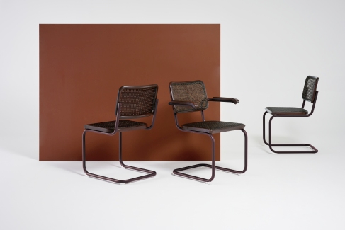 S 64 V Tubular steel classic cantilever chair Thonet
