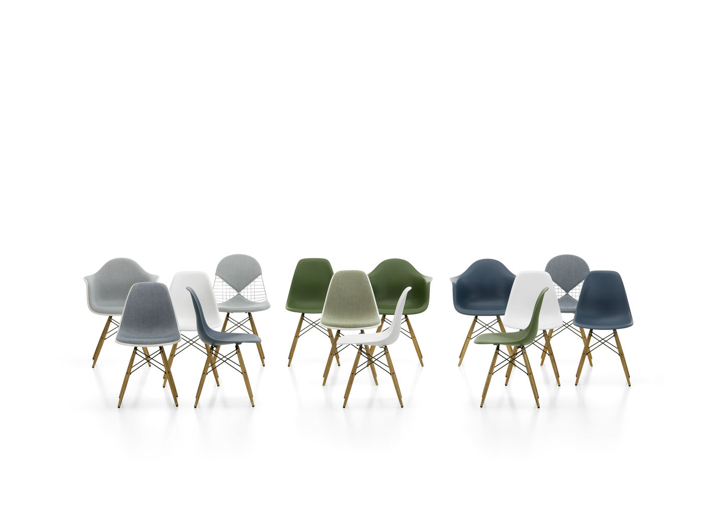 DKW-5 Wire Chair Chair with Seat Cushion Vitra