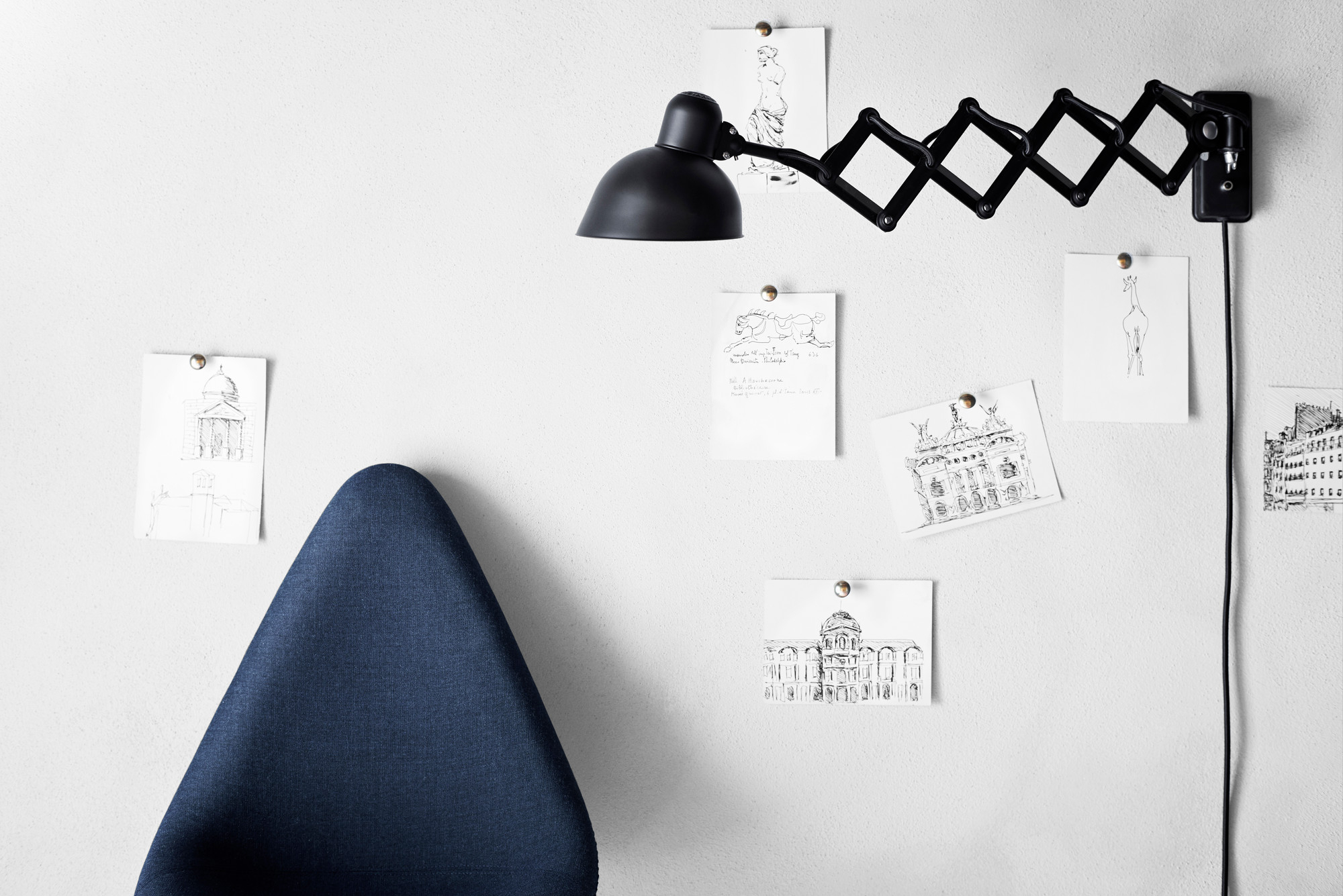 6718 Scissor lamp KAISER idell BLACK MATT Fritz Hansen SINGLE PIECES