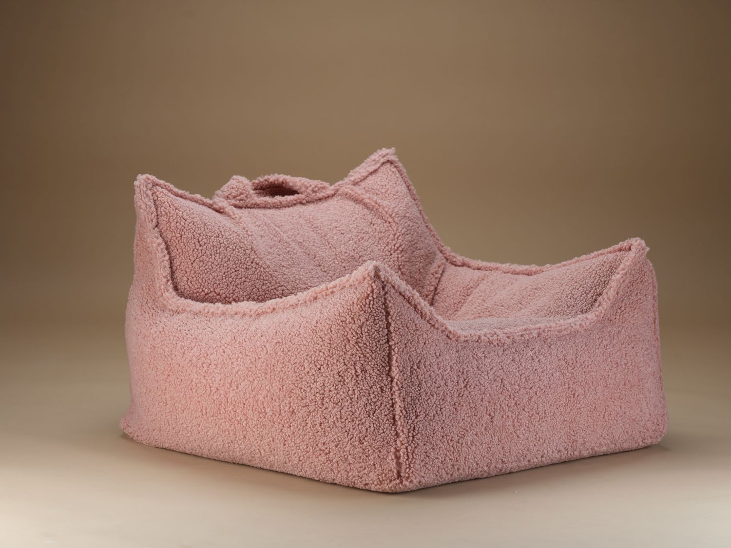 Children's beanbag armchair Teddy fabric Guava Wigiwama