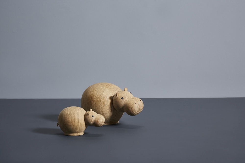 Hibo Hippopotamus Hippopotamus Wooden Figurine Medium Woud SINGLE PIECES