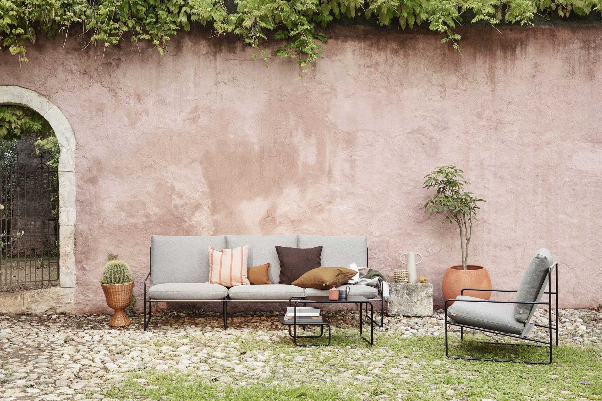 Desert 1 Seater Outdoor Armchair Frame Cashmere Ferm Living
