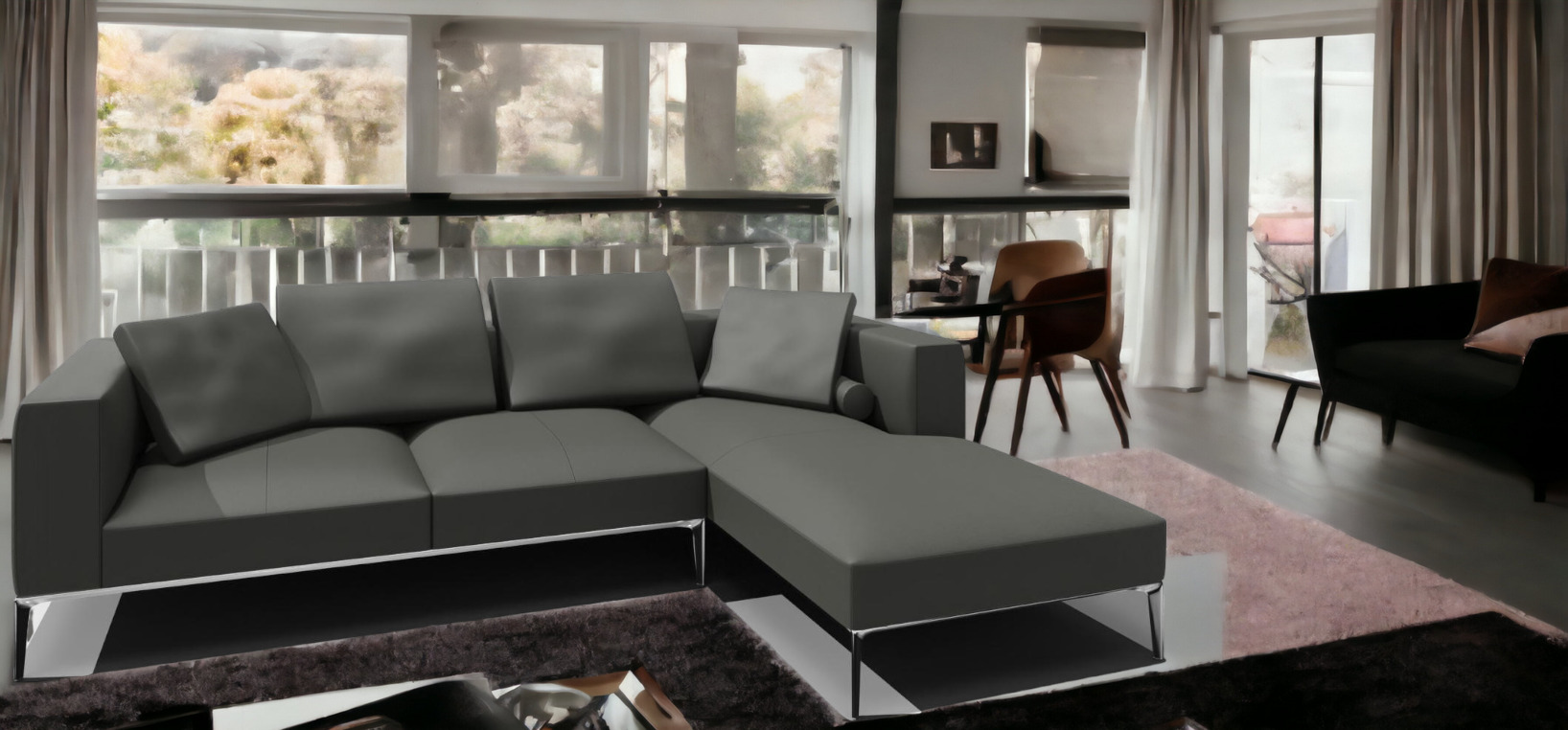 Jaan Living 3 Seater Sofa with 2 Back Cushions, 2 Comfort Cushions & 2 Comfort Castors Combi A21 Walter Knoll 