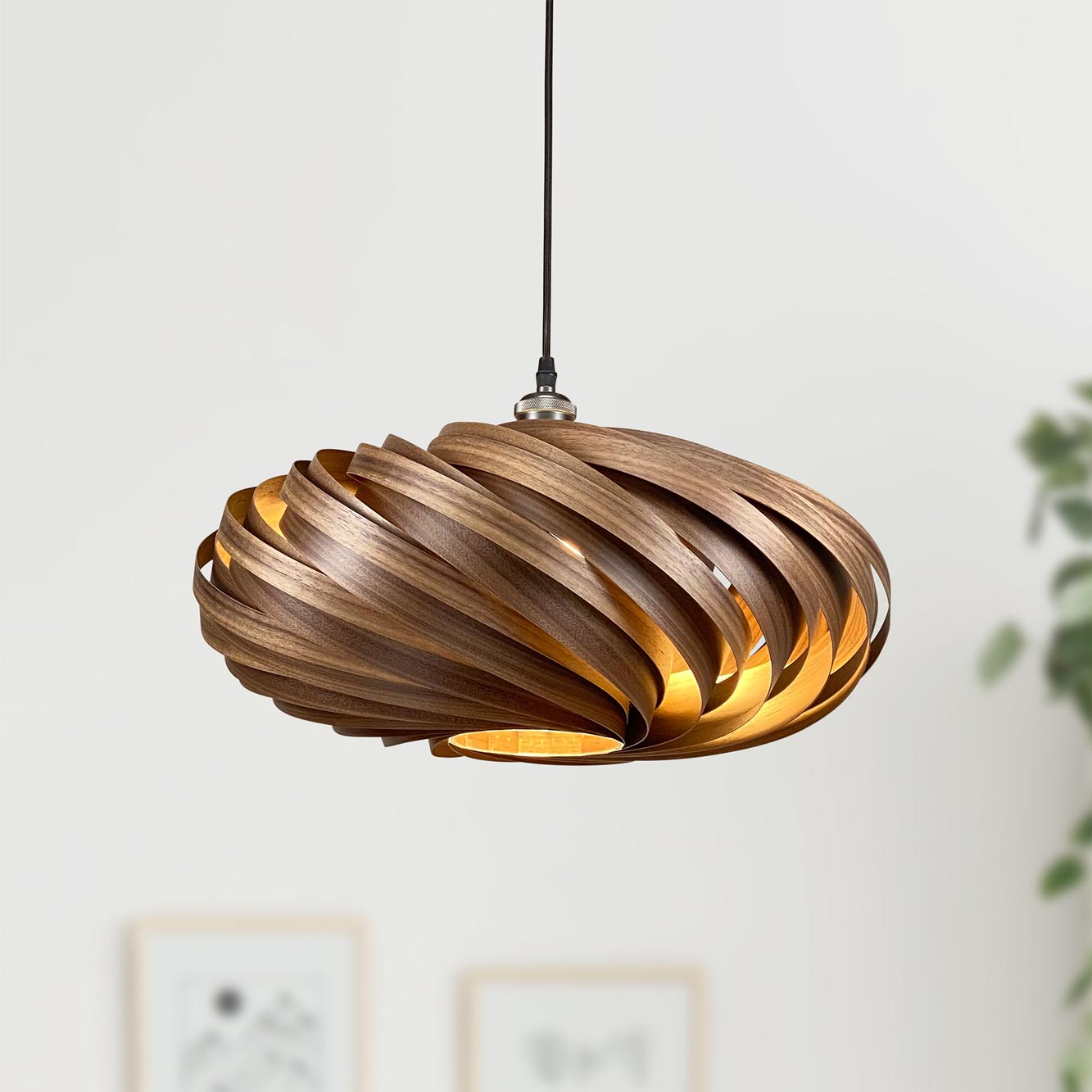 Veneria Pendant lamp Ø50 cm Walnut Gofurnit