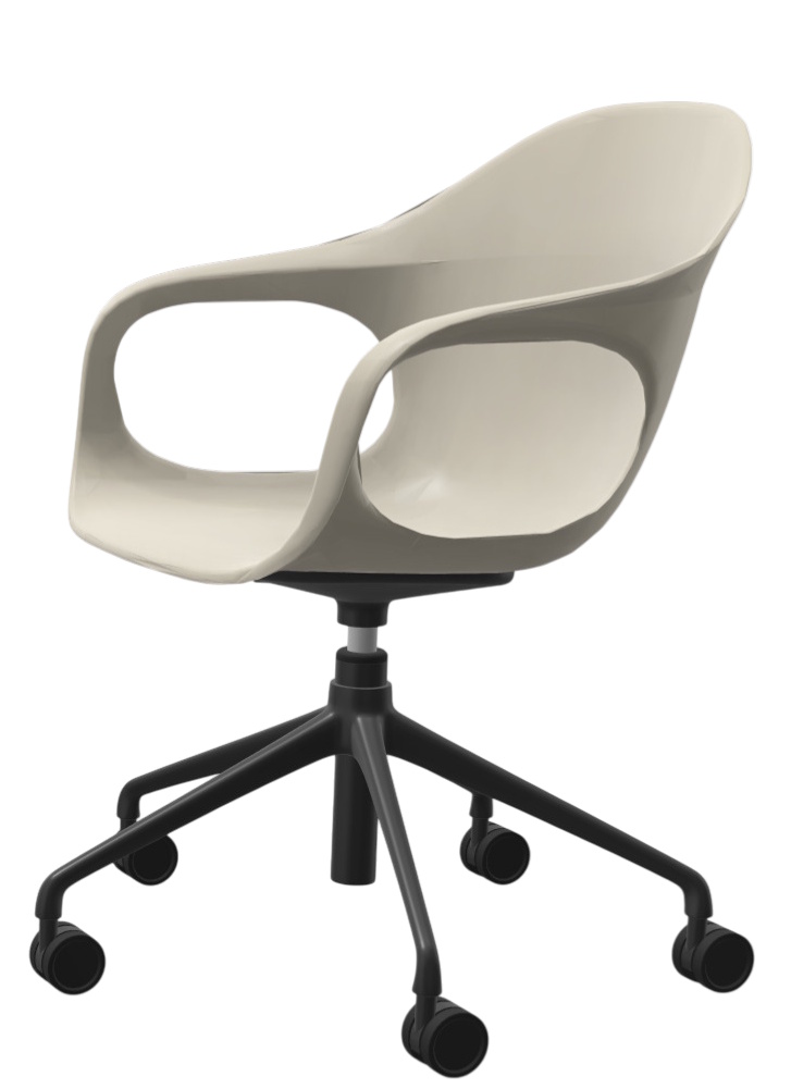 Elephantino armchair five-star frame with castors Kristalia