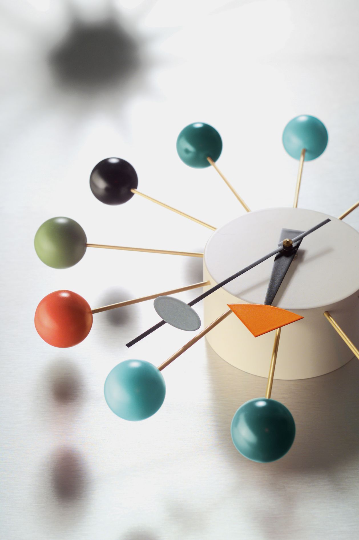 Ball Clock wall clock - multicoloured Vitra SINGLE PIECE