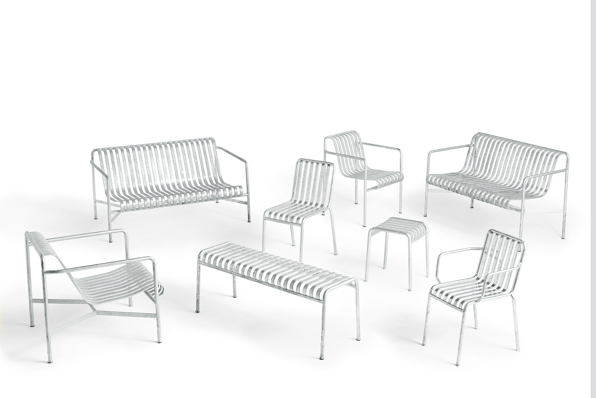 Palissade Bench Galvanised Outdoor Bench Hay SINGLE PIECES