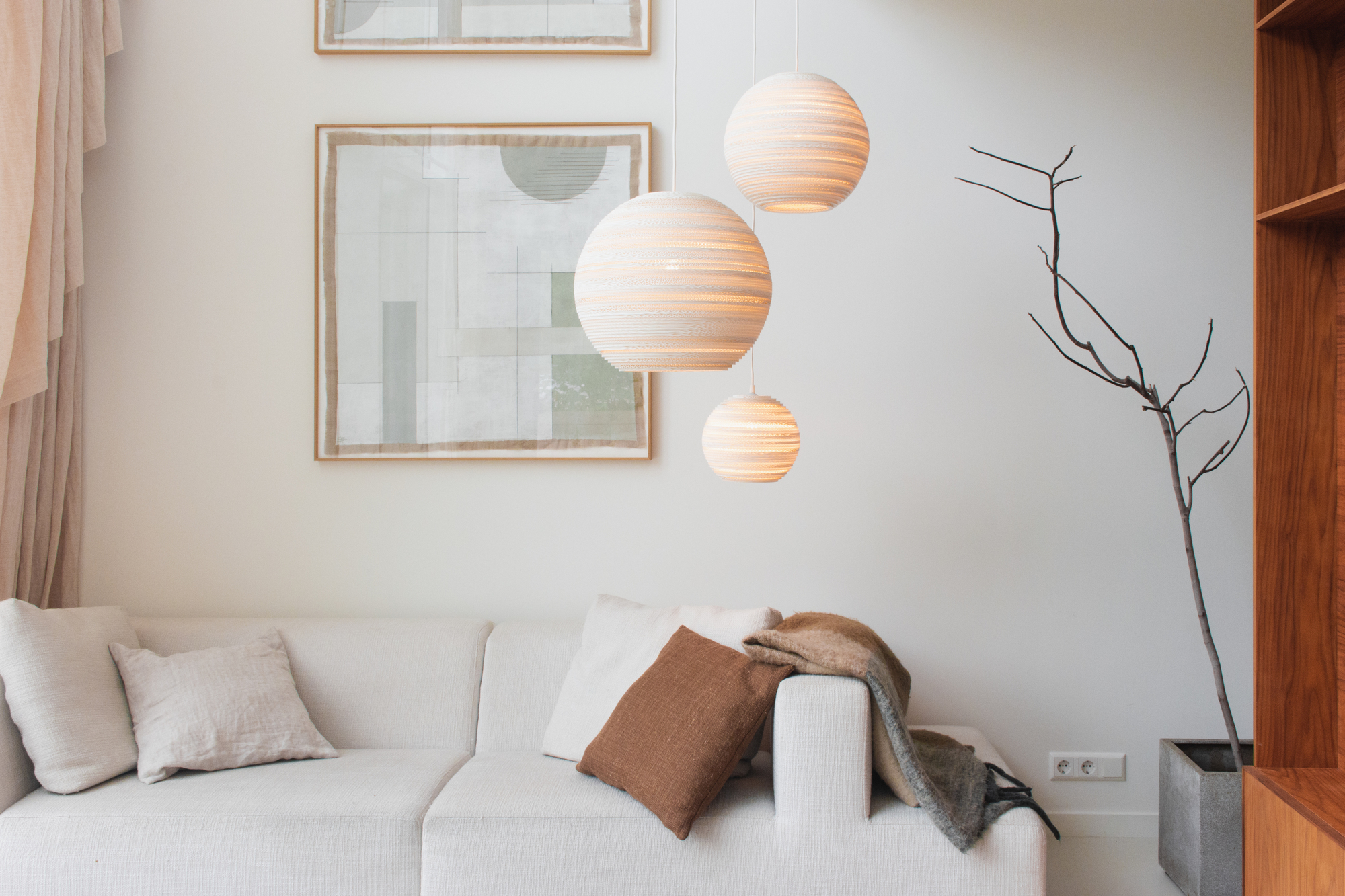 Scraplights Moon 18 Pendant lamp White Graypants