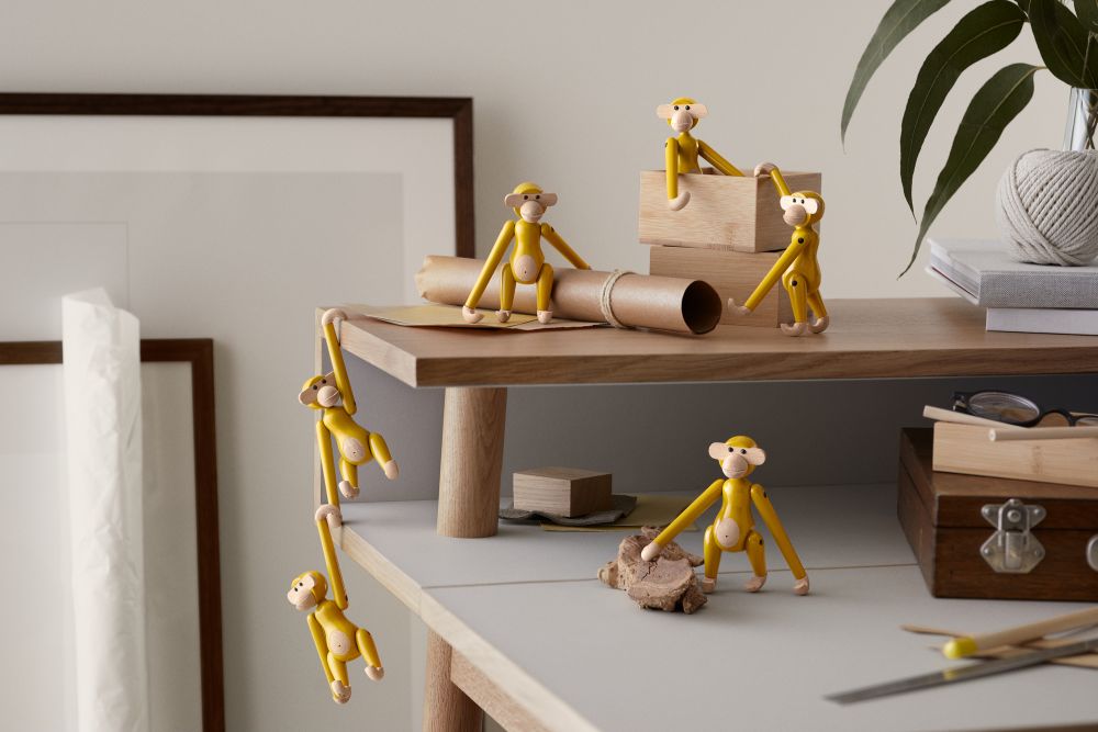 Monkey Mini coloured Kay Bojesen Vintage Yellow