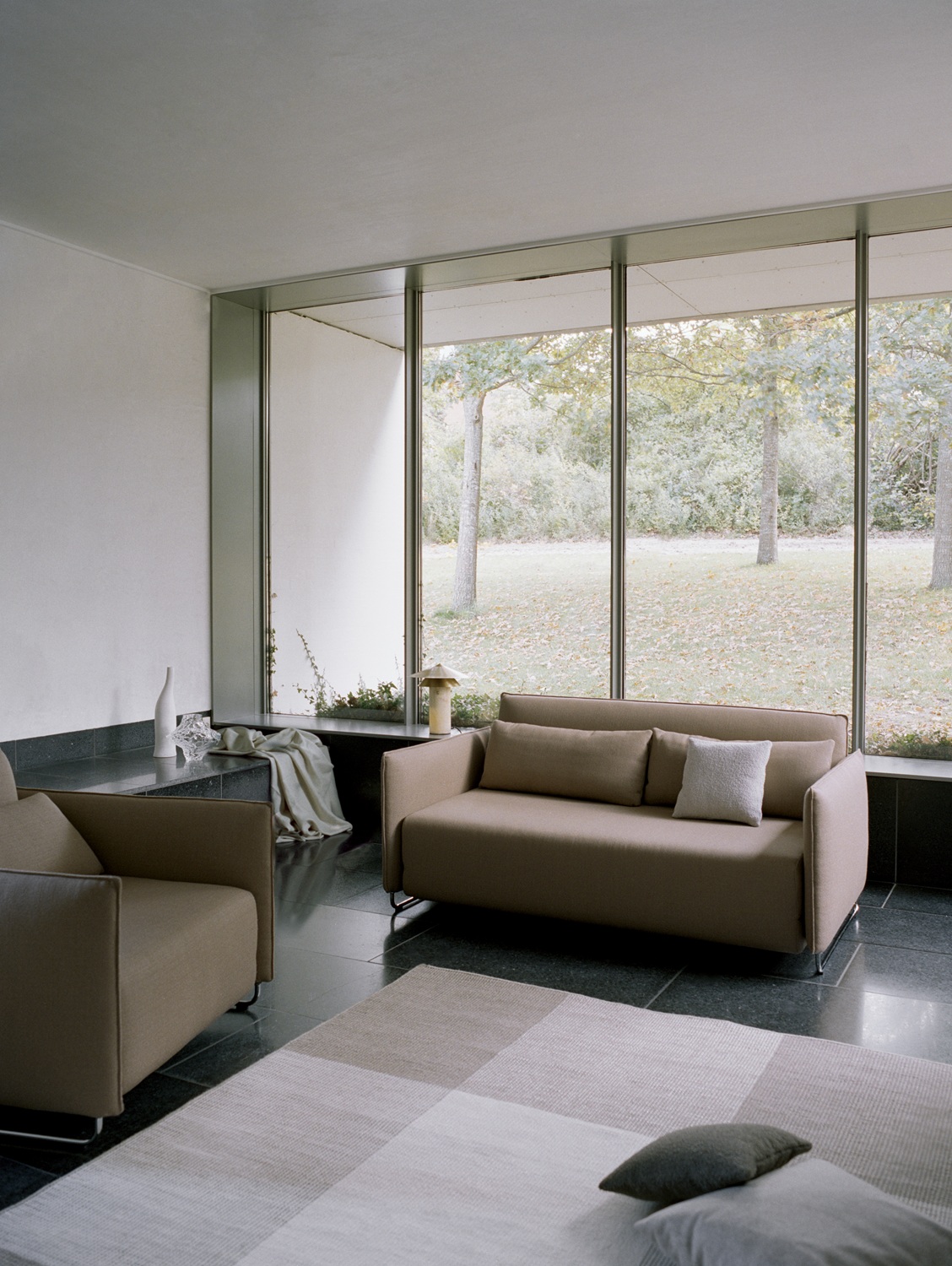 Softline corduroy armchair / armchair bed