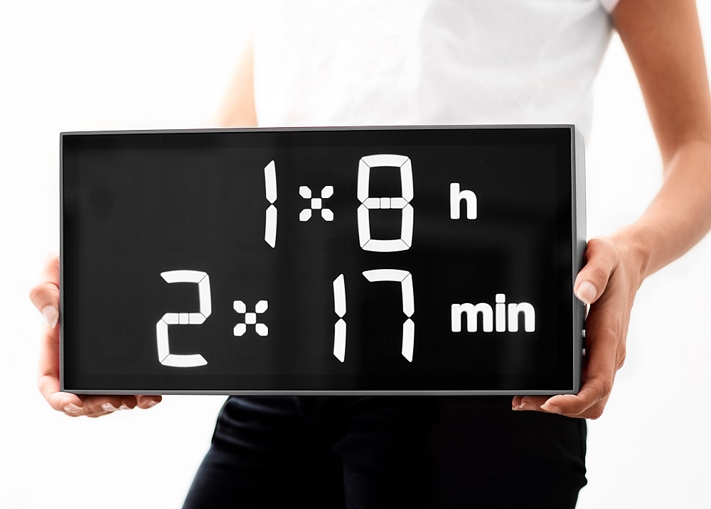 Digital clock LED digital clock / table clock / wall clock Albert Clock Black