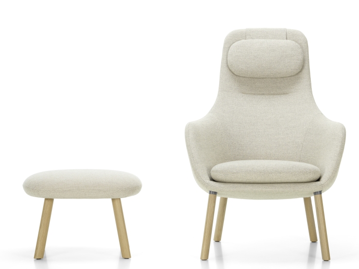 Hal Lounge Chair Armchair + Ottoman Vitra Hal Lounge Chair Armchair + Ottoman Vitra